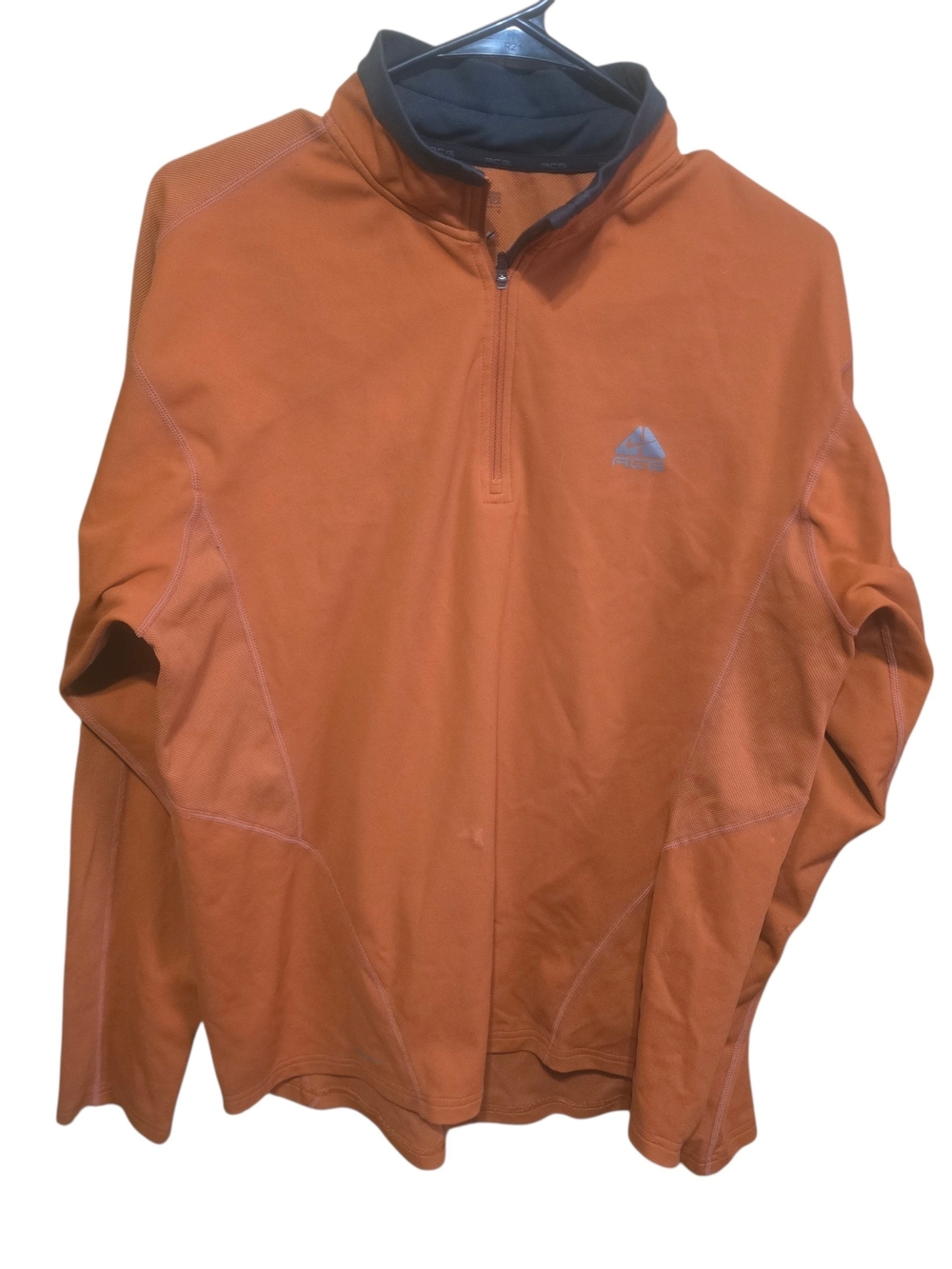 Men’s Nike ACG Fit Dry Quarter-Zip Burnt Orange Pullover L